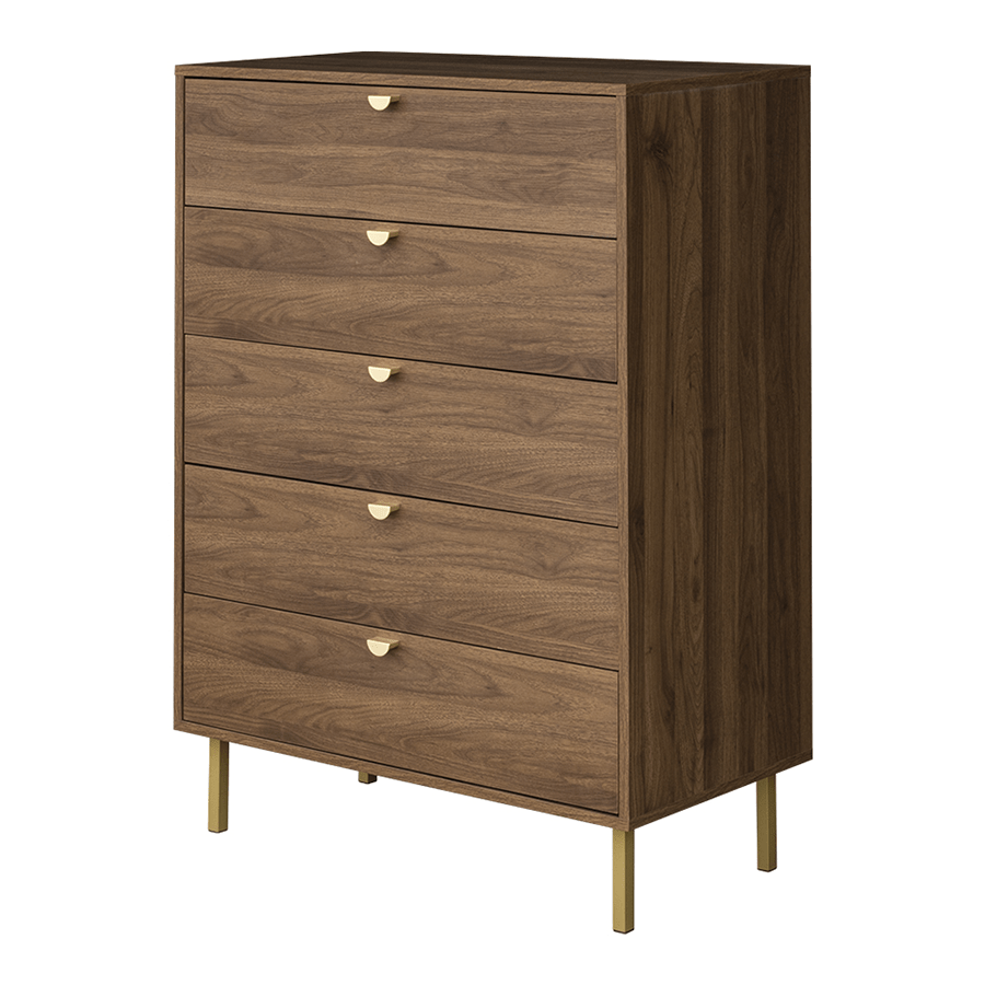 MORE GEORGINE OPTIONS Georgine 5 Chest of Drawer Georgine 5 Chest of Drawer Walnut Mandaue Foam