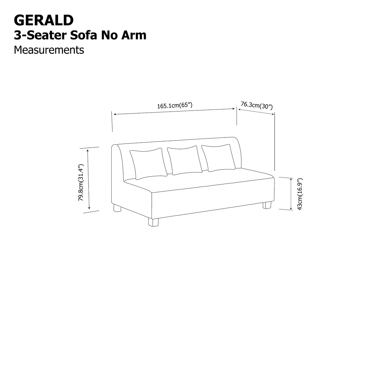 Gerald 3 Seater Sofa