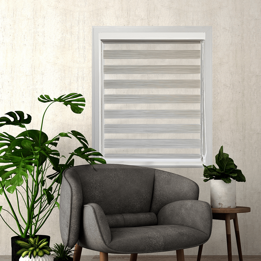 Grey Linen Zebra Semi-Blackout Blinds Grey Linen Zebra Semi-Blackout Blinds Mandaue Foam