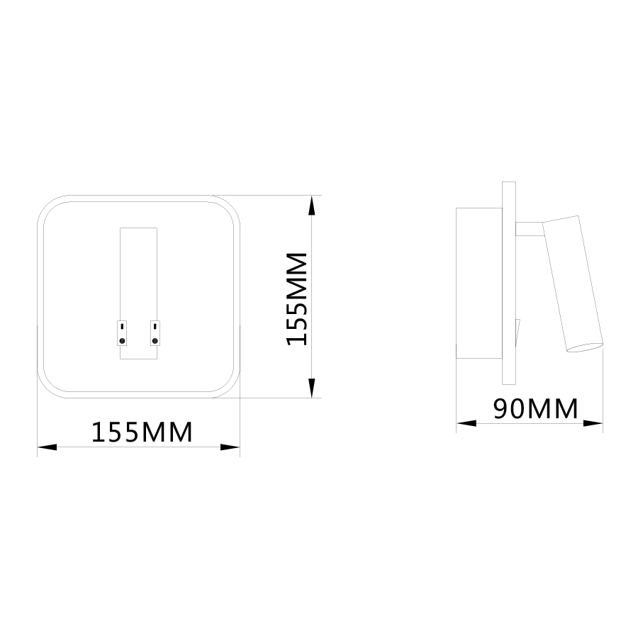 Gund White LED Wall Spotlight with Backlight