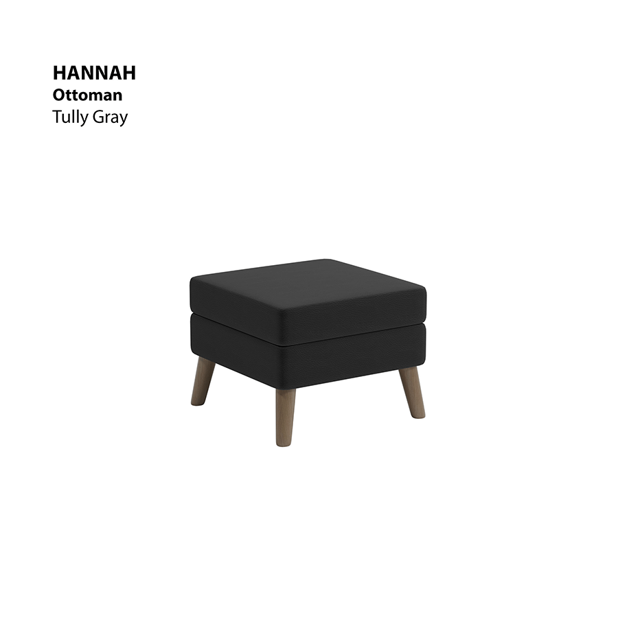 MORE HANNAH OPTIONS Hannah Ottoman Hannah Ottoman Leatherette Tully Gray Mandaue Foam