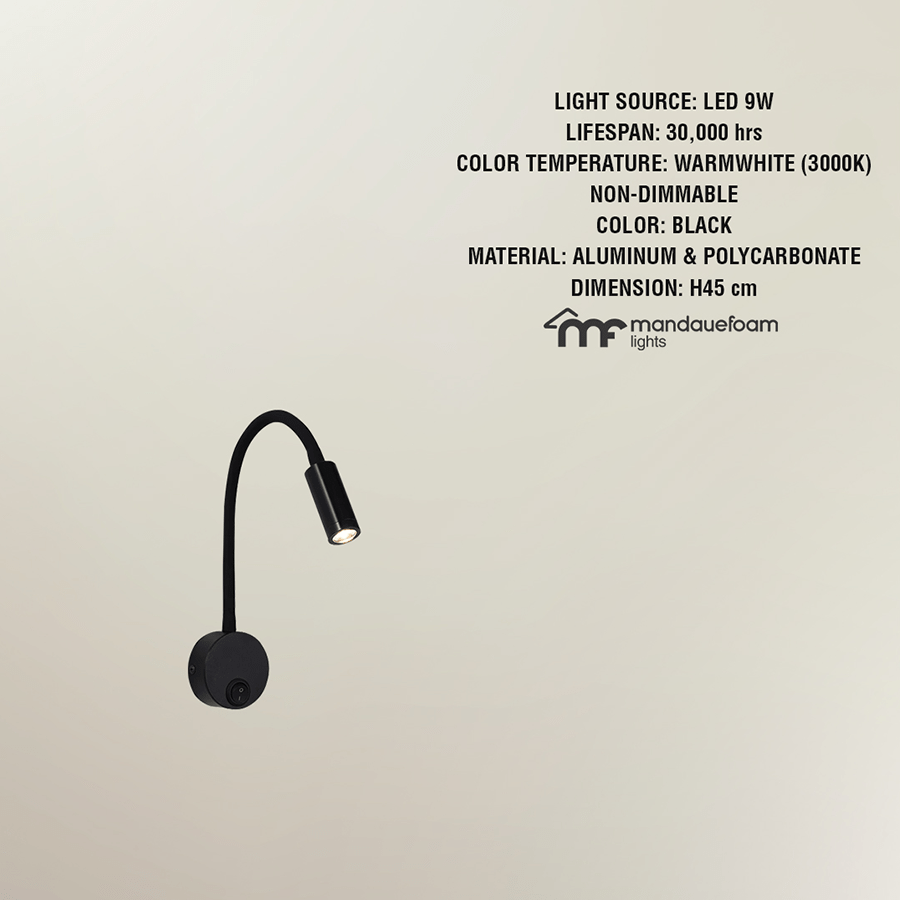 Hassa Adjustable Wall Spotlight Hassa Adjustable Wall Spotlight Black Mandaue Foam