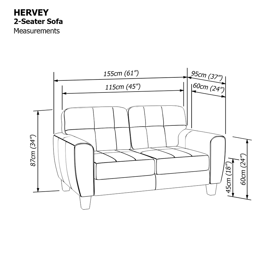 MORE HERVEY OPTIONS Hervey 2 Seater Sofa Hervey 2 Seater Sofa Mandaue Foam