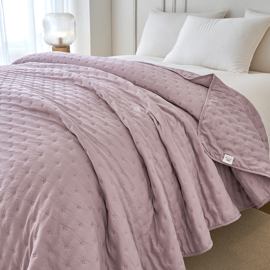 Holly Bedspread - Purple