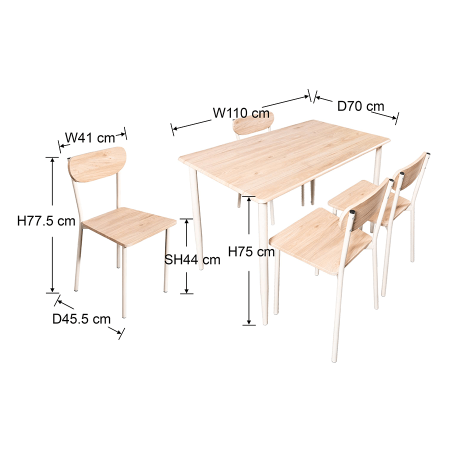 Howard 4 Seater Dining Set