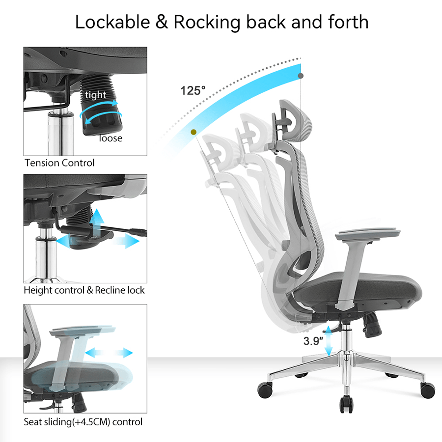 Icon High Back Seat Slide Office Chair