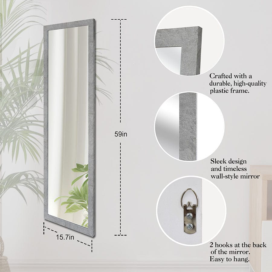 Jarvia Slate Framed Mirror 40x150cm