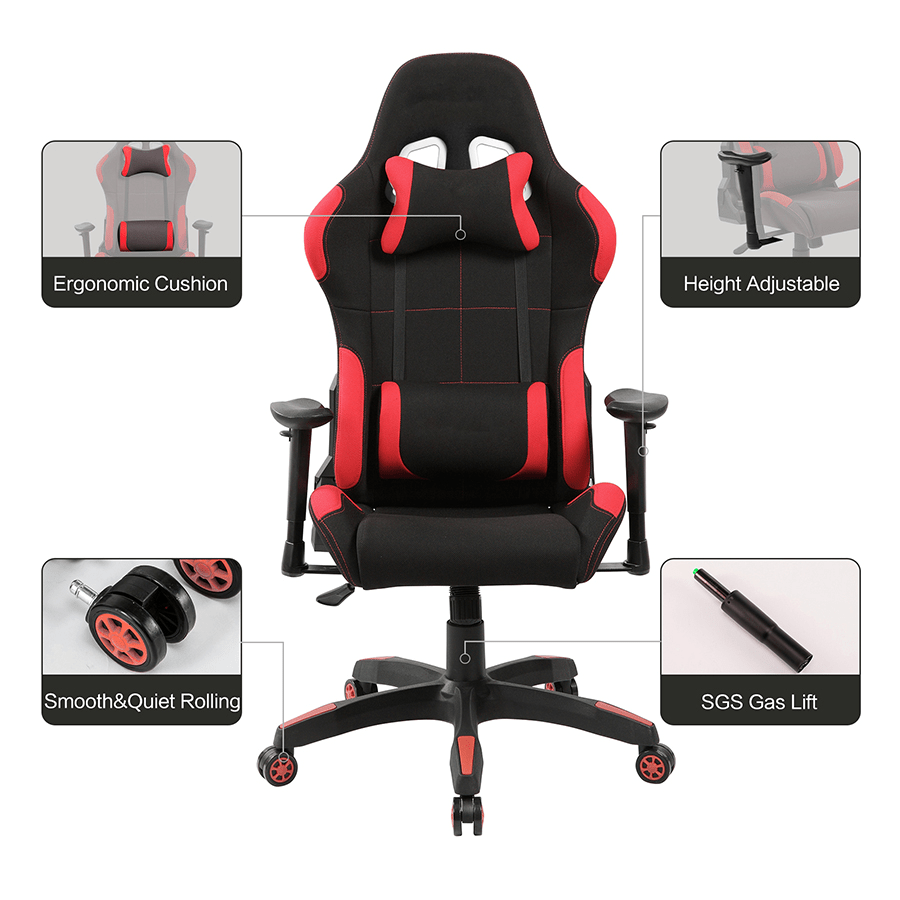 Jett Gaming Chair Jett Gaming Chair Black & Red Mandaue Foam