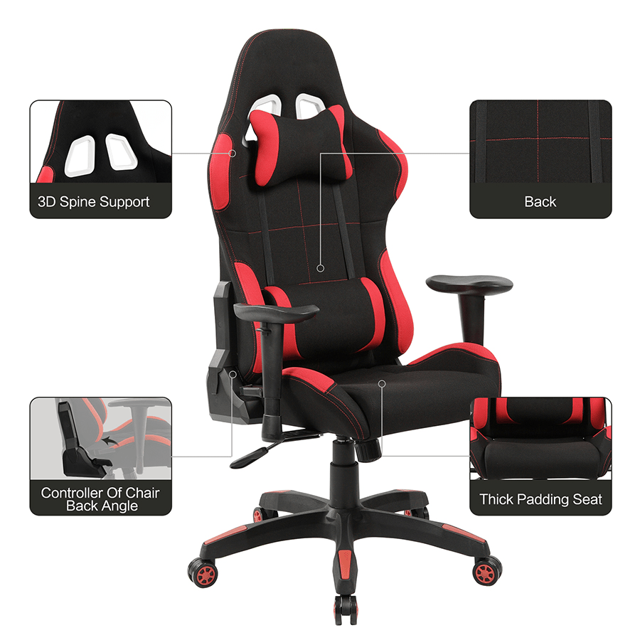 Jett Gaming Chair Jett Gaming Chair Black & Red Mandaue Foam