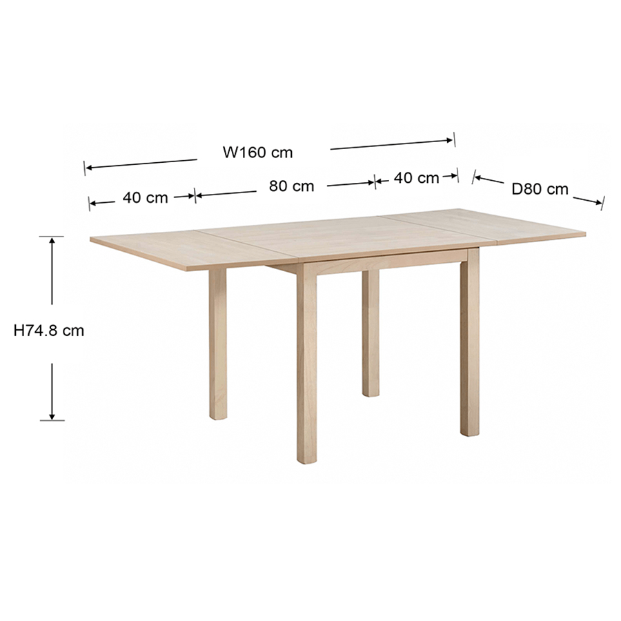 Keaton 80-160 Dropleaf Dining Table Keaton 80-160 Dropleaf Dining Table Mandaue Foam
