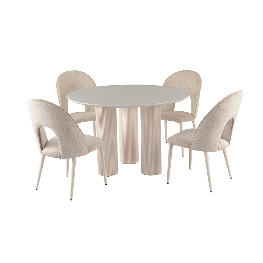 MORE KINSLEY OPTIONS Kinsley 4 Seater Round Dining Set Kinsley 4 Seater Round Dining Set Mandaue Foam