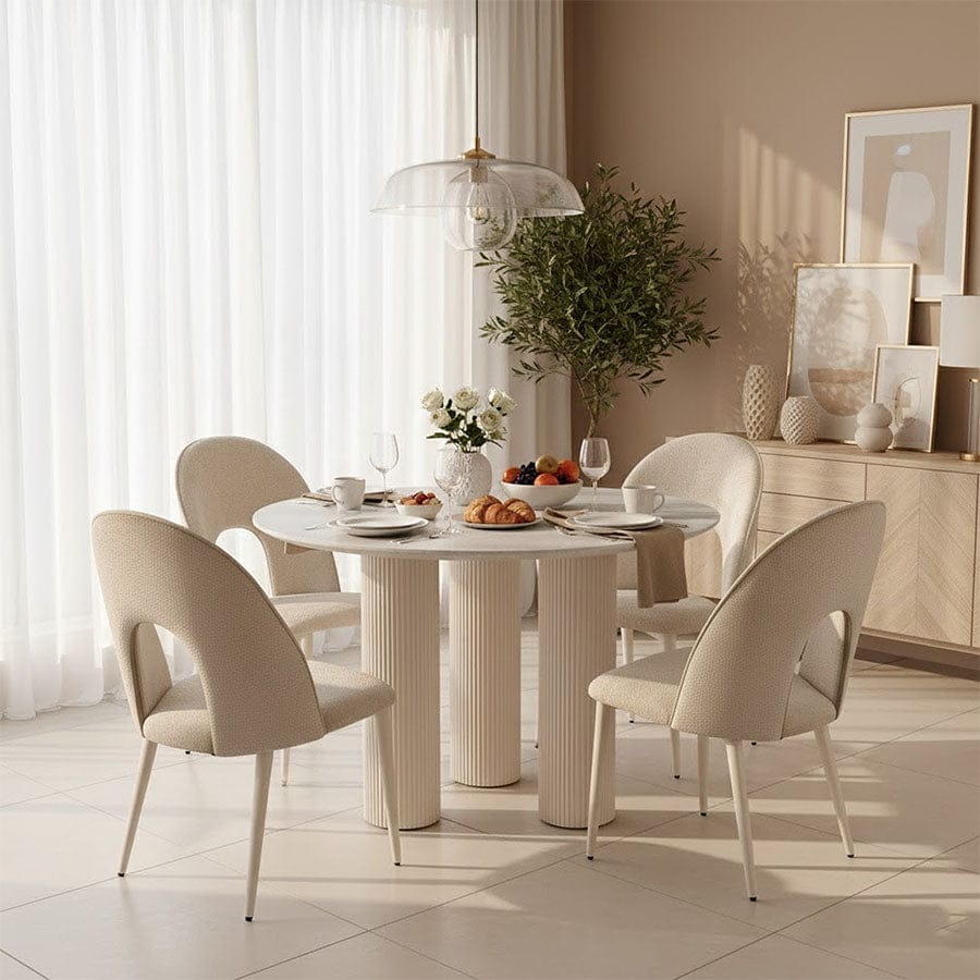 Kinsley 4 Seater Round Dining Set
