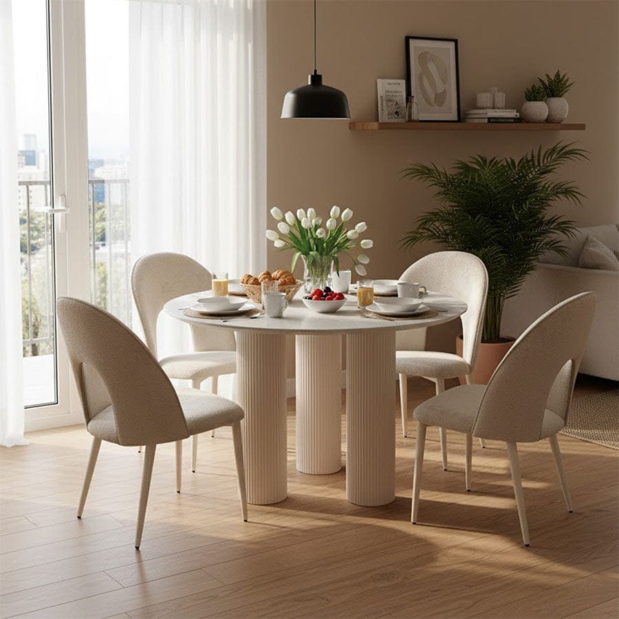 Kinsley 4 Seater Round Dining Set