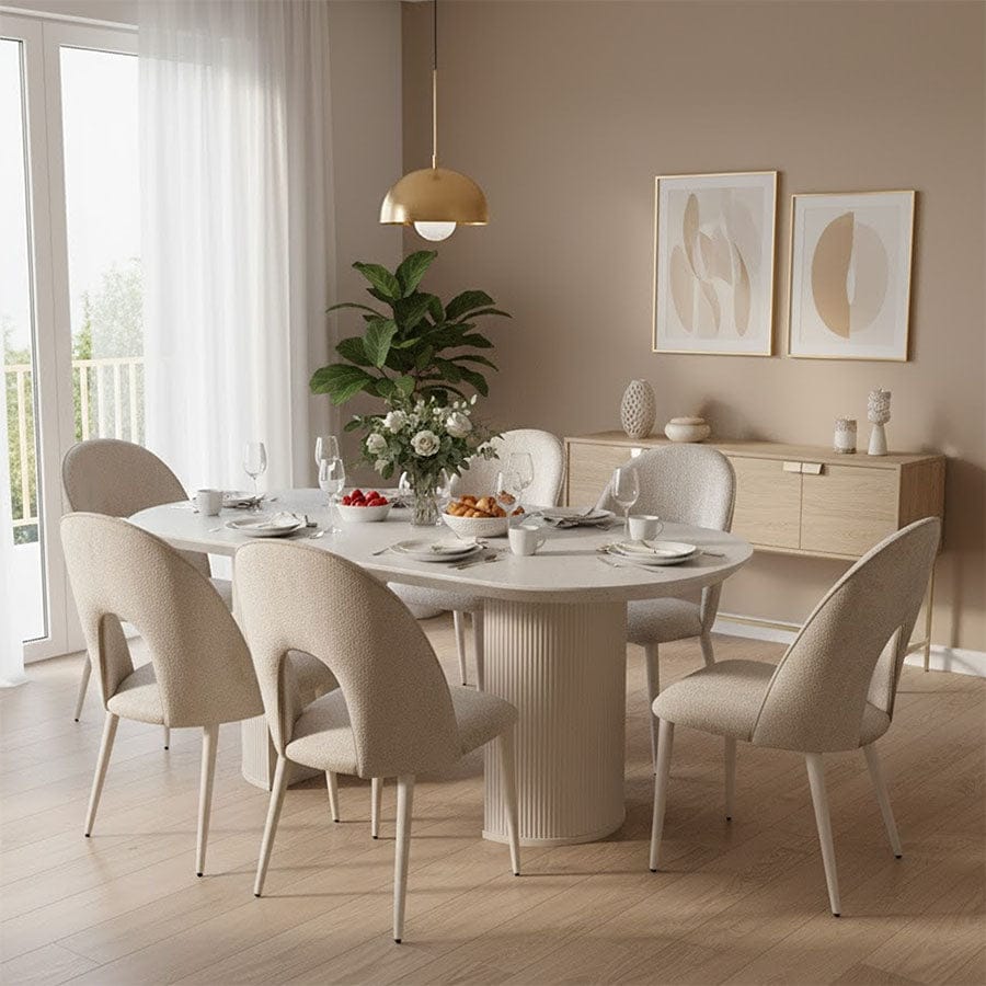 Kinsley 6 Seater Oval Dining Set