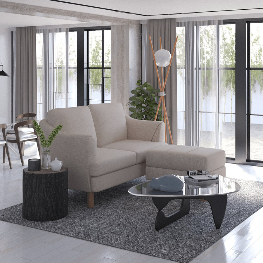 Kio 2 Seat with Ottoman Sofa