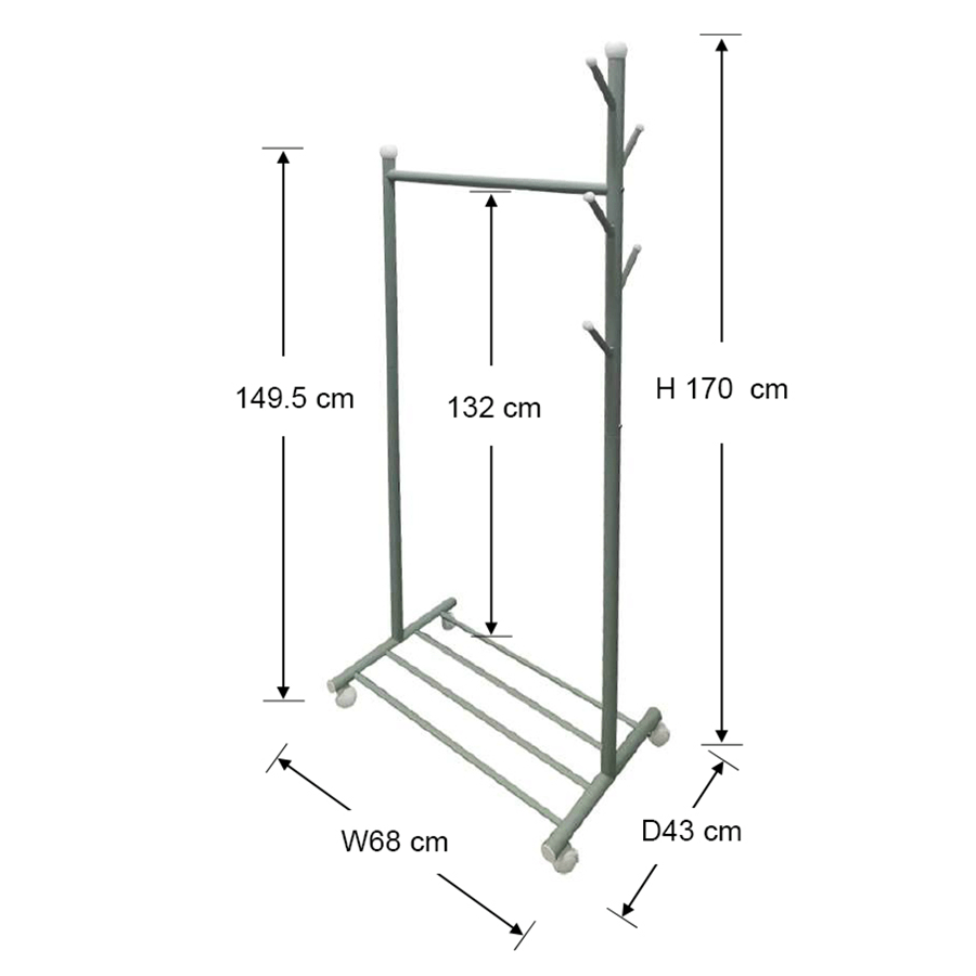 MORE LANELLE OPTIONS Lanelle 68 cm Garment Rack Lanelle 68 cm Garment Rack Sage Mandaue Foam