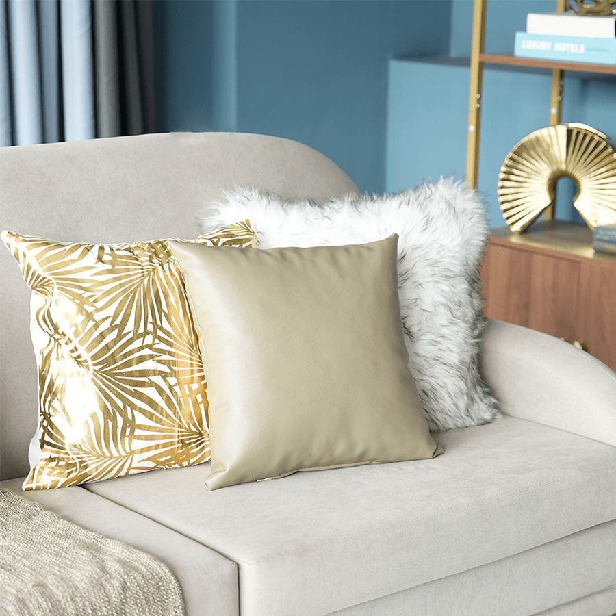 Leatherette Throw Pillow Leatherette Throw Pillow Mandaue Foam