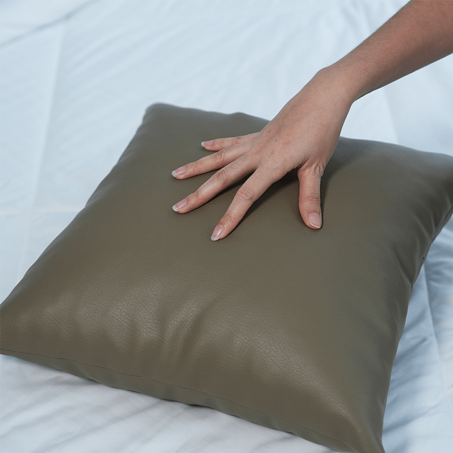 Leatherette Throw Pillow Leatherette Throw Pillow Mandaue Foam