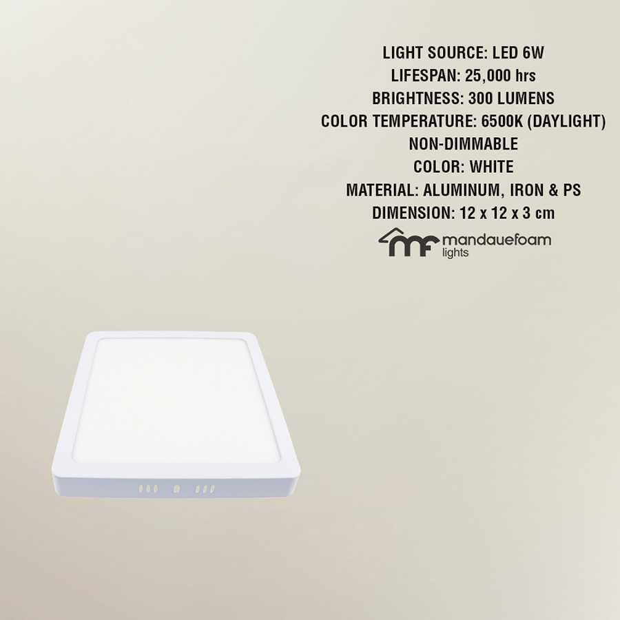 LED Surface Square Mount Daylight LED Surface Square Mount Daylight Mandaue Foam