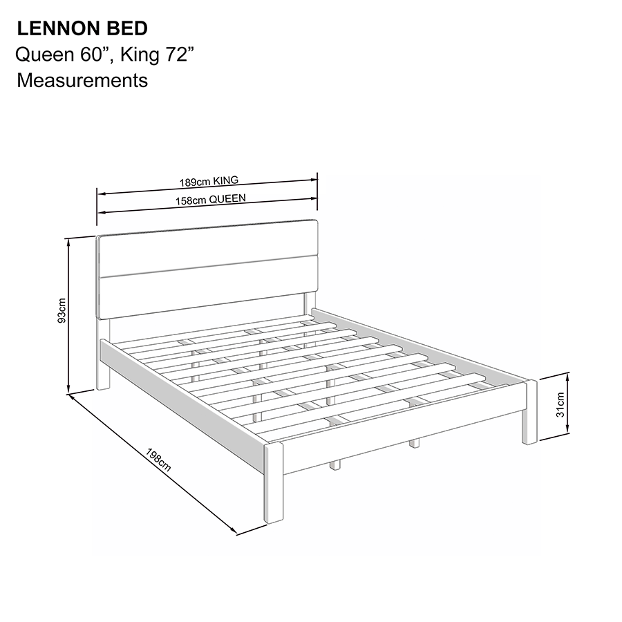 MORE LENNON OPTIONS Lennon 60x75" Bed - Walnut Brown Lennon 60x75" Bed - Walnut Brown Mandaue Foam