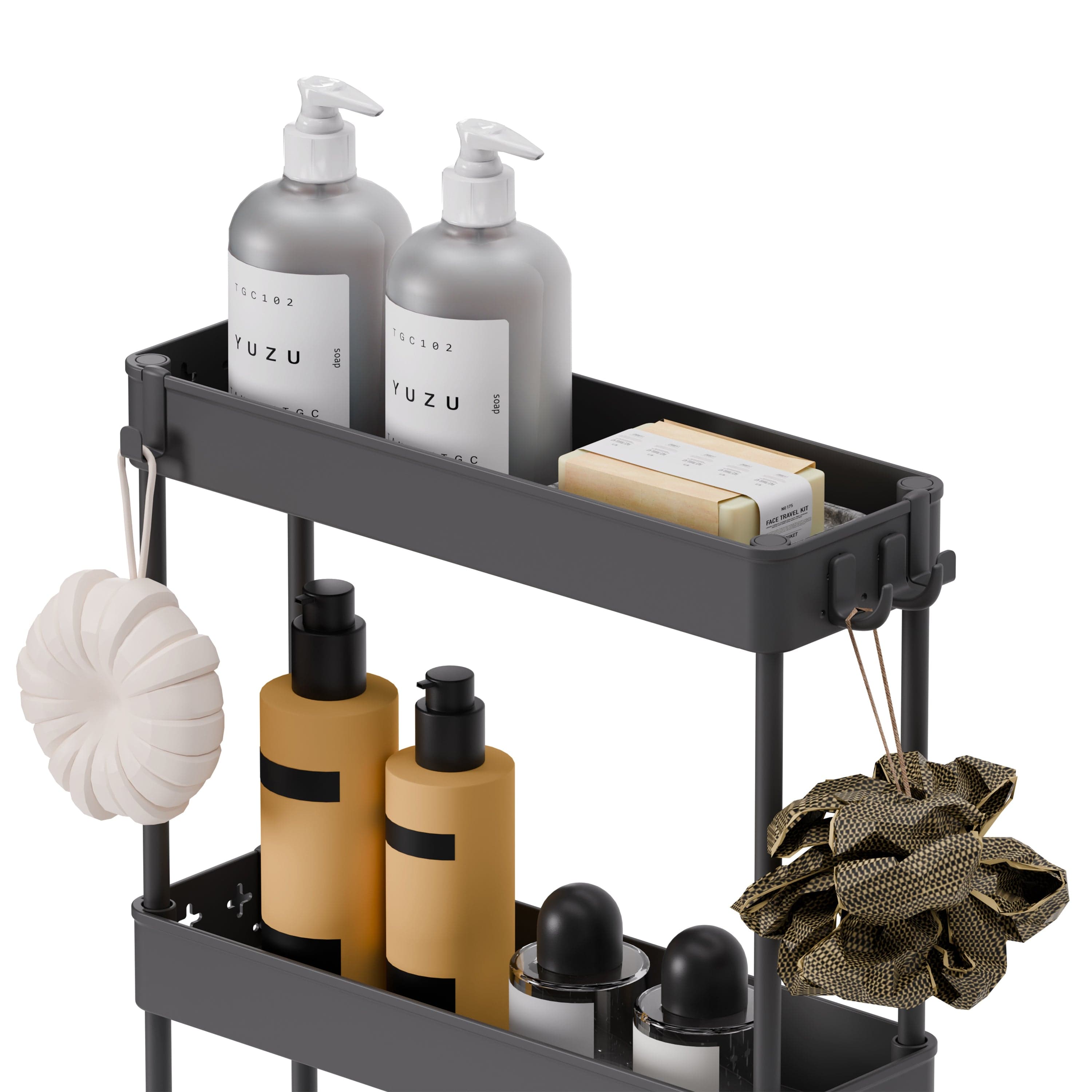 Levo 4 Tier Slim Plastic Trolley
