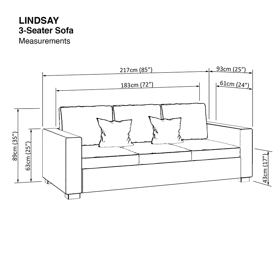 Lindsay 3 Seater Sofa