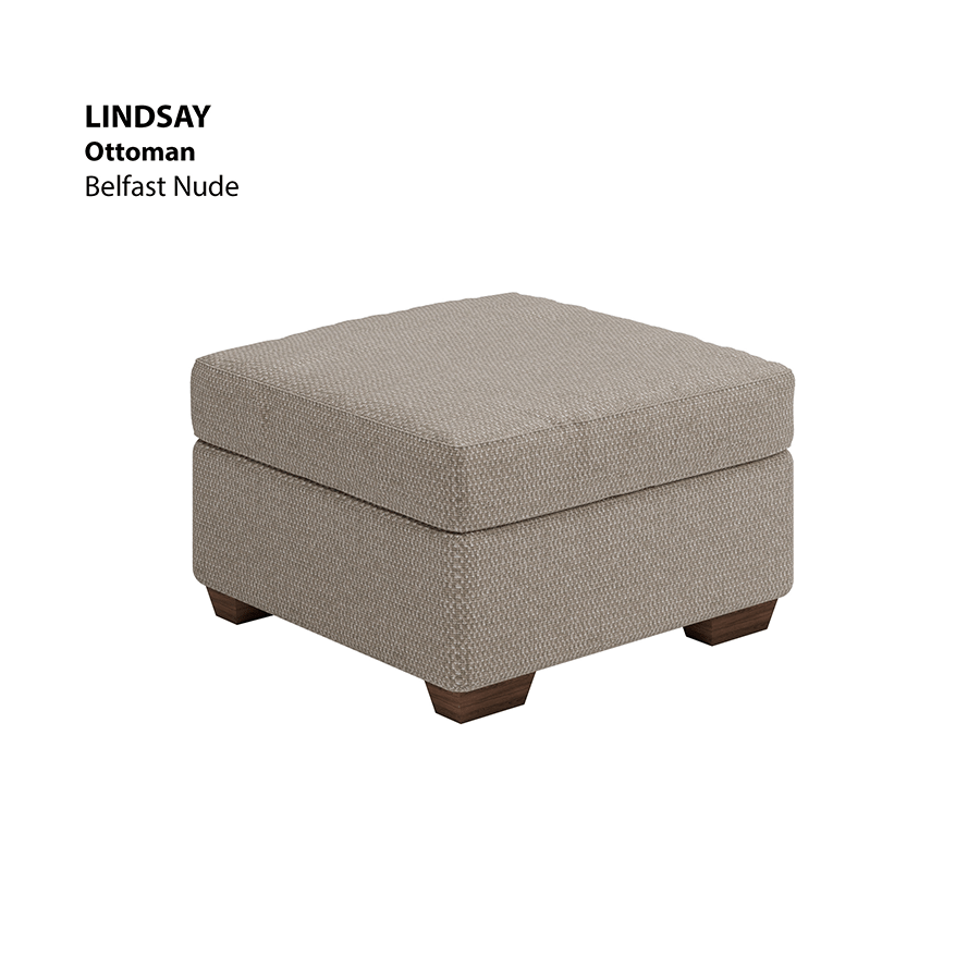 MORE LINDSAY OPTIONS Lindsay Ottoman Lindsay Ottoman Fabric Belfast Nude Mandaue Foam