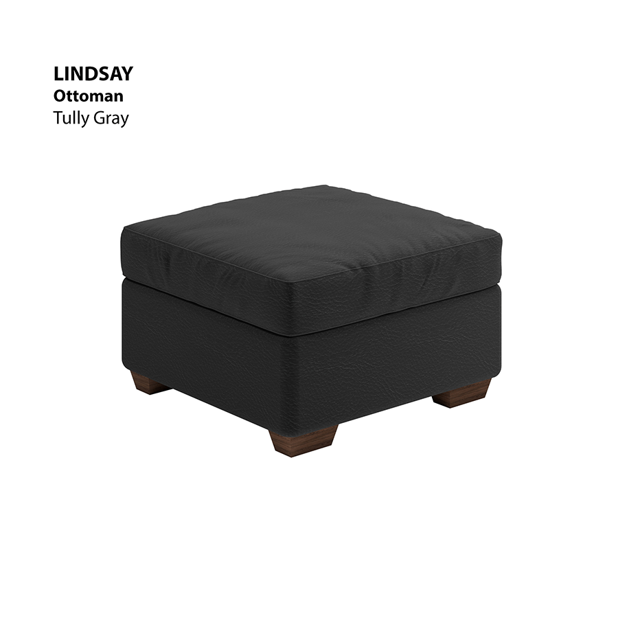 MORE LINDSAY OPTIONS Lindsay Ottoman Lindsay Ottoman Leatherette Tully Gray Mandaue Foam