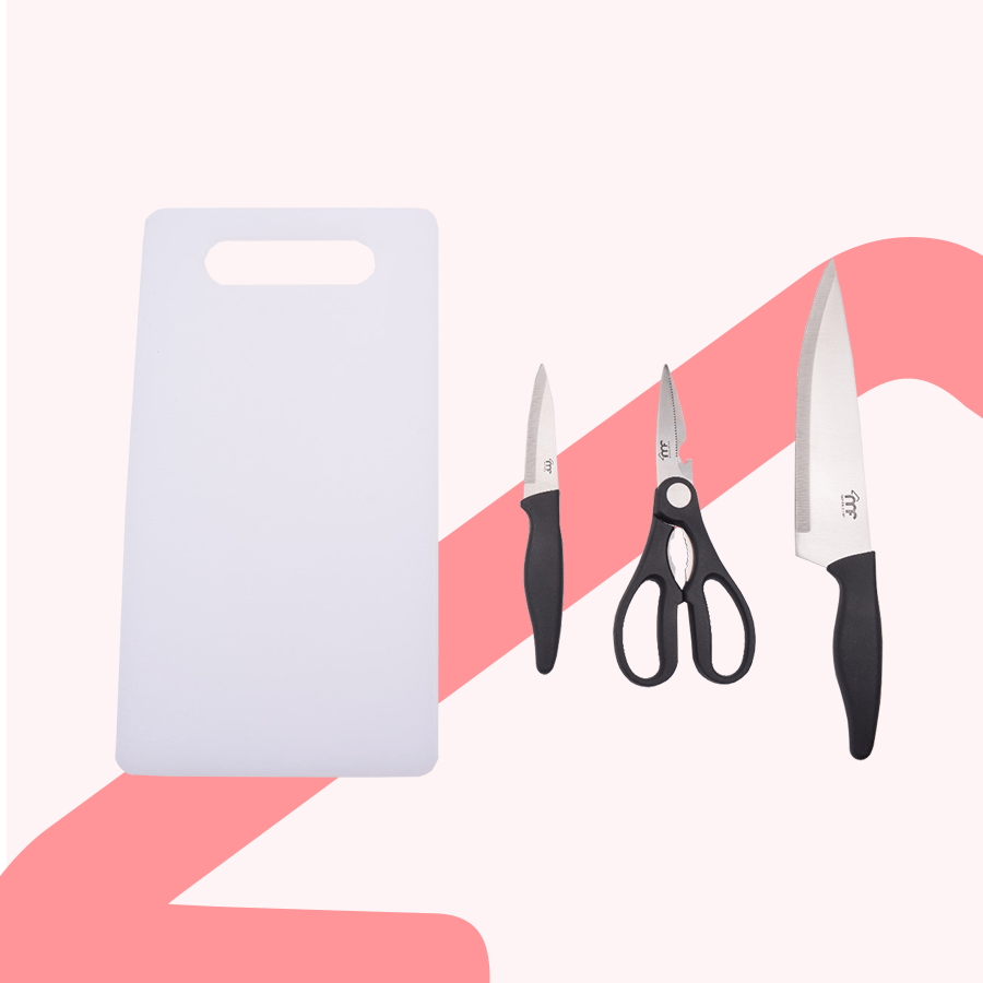 Lumi Knife Set with Chopping Board 4pc Set