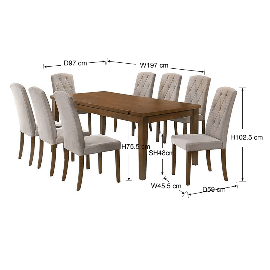 Mack + Tori 8seater Dining Set