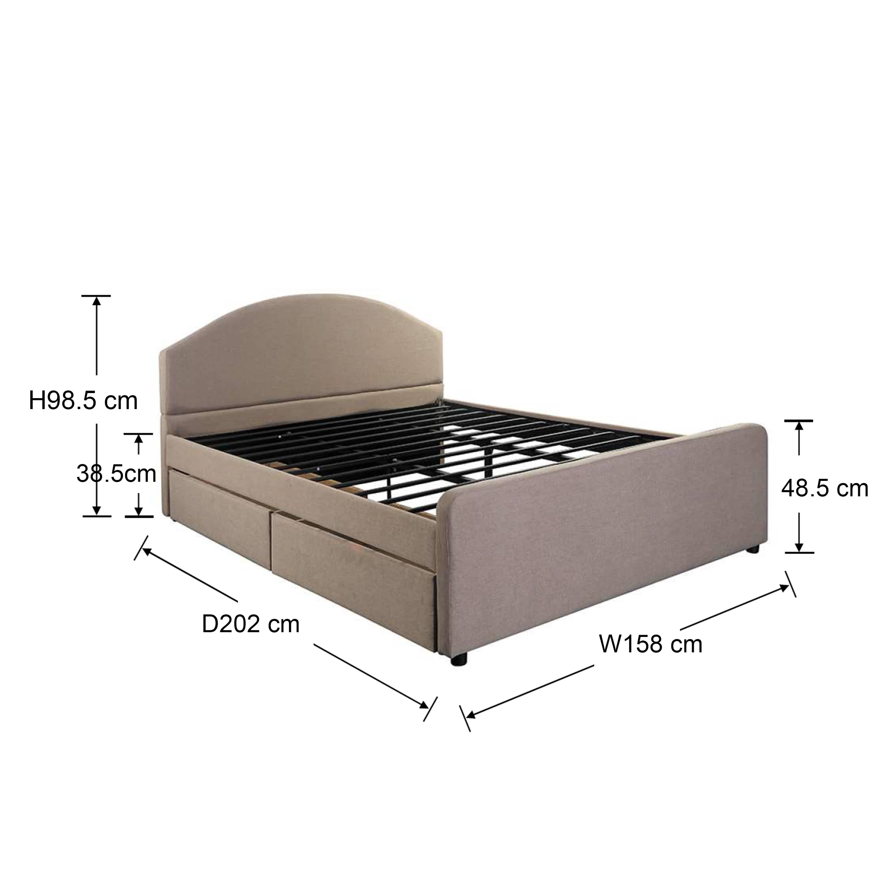 #size_Queen Bed 60x75