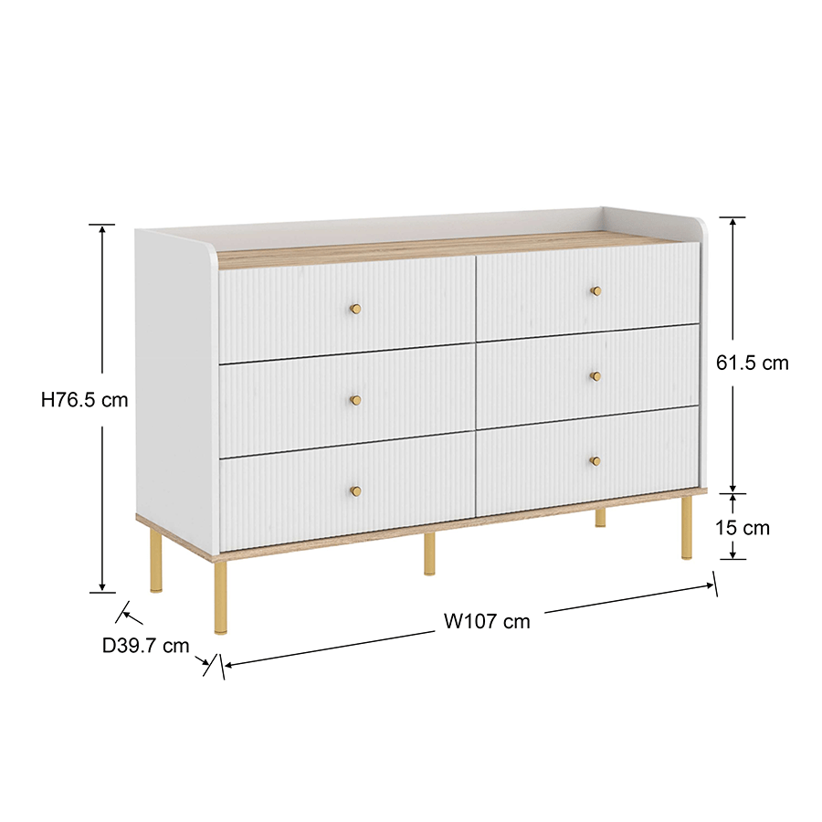 Maree Chest of 6 Drawers