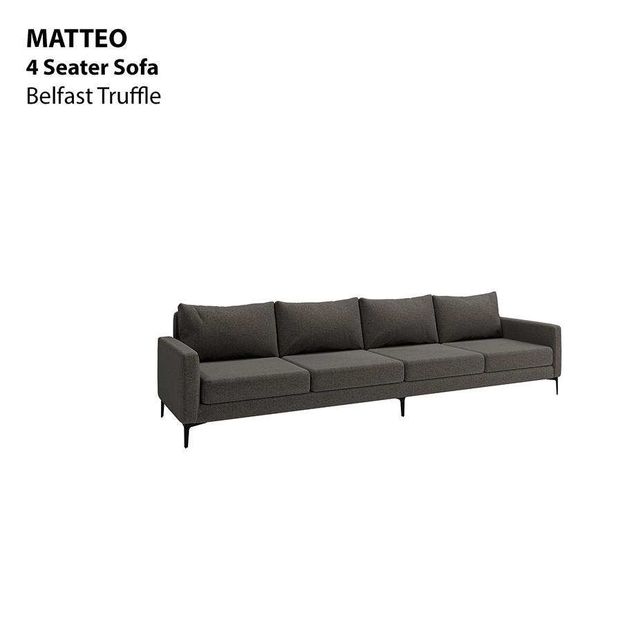 MORE MATTEO OPTIONS Matteo 4 Seater Sofa Matteo 4 Seater Sofa Fabric Belfast Truffle Mandaue Foam