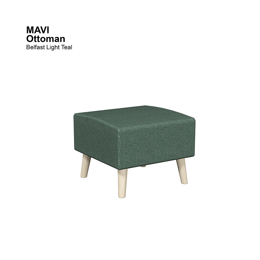 MORE MAVI OPTIONS Mavi Ottoman Mavi Ottoman Fabric Belfast Light Teal Mandaue Foam