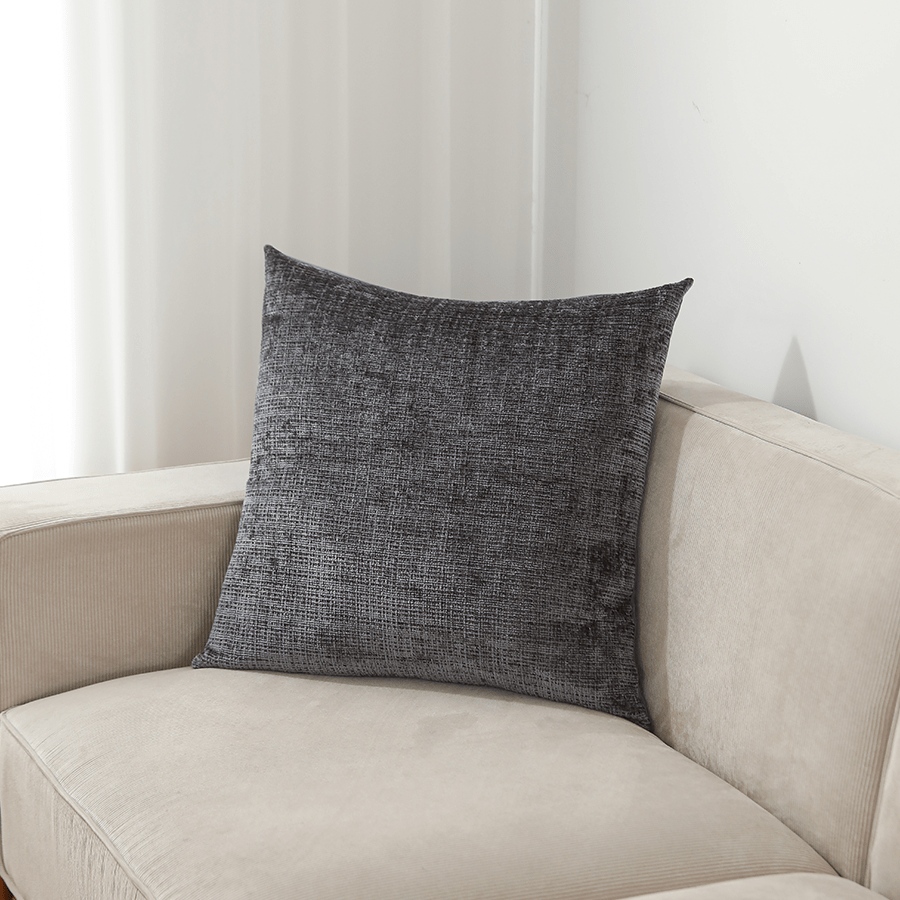 Mede Dark Gray Chenille Floor Pillowcase Mede Dark Gray Chenille Floor Pillowcase Mandaue Foam