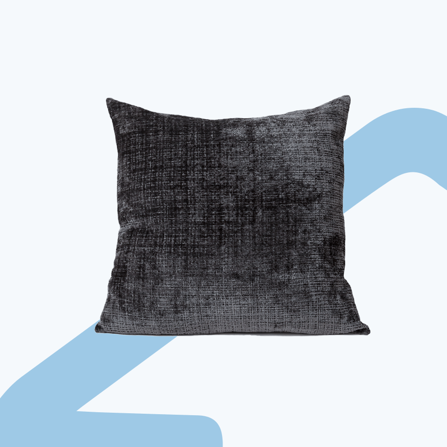 Mede Dark Gray Chenille Floor Pillowcase