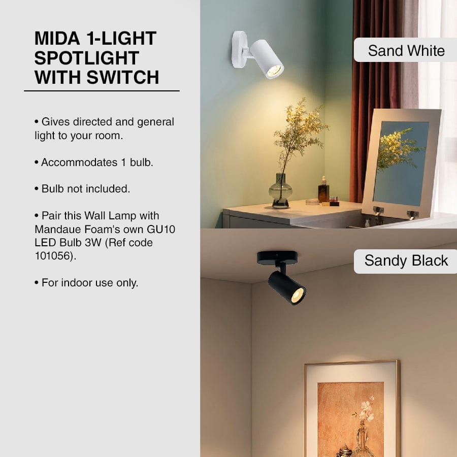 Mida 1-light Spotlight with Switch