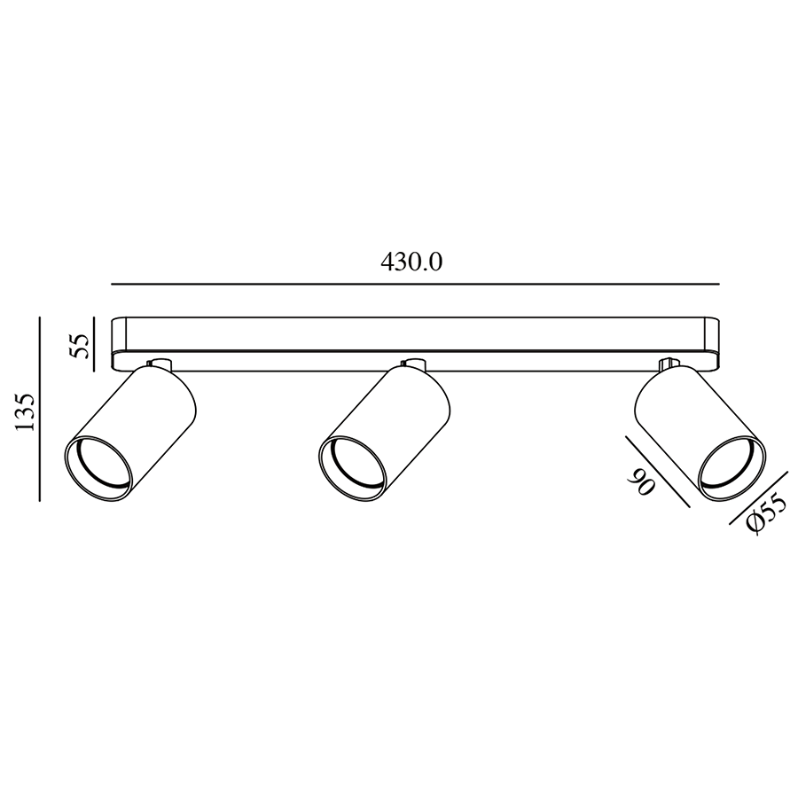 Mida 3-light Spotlight