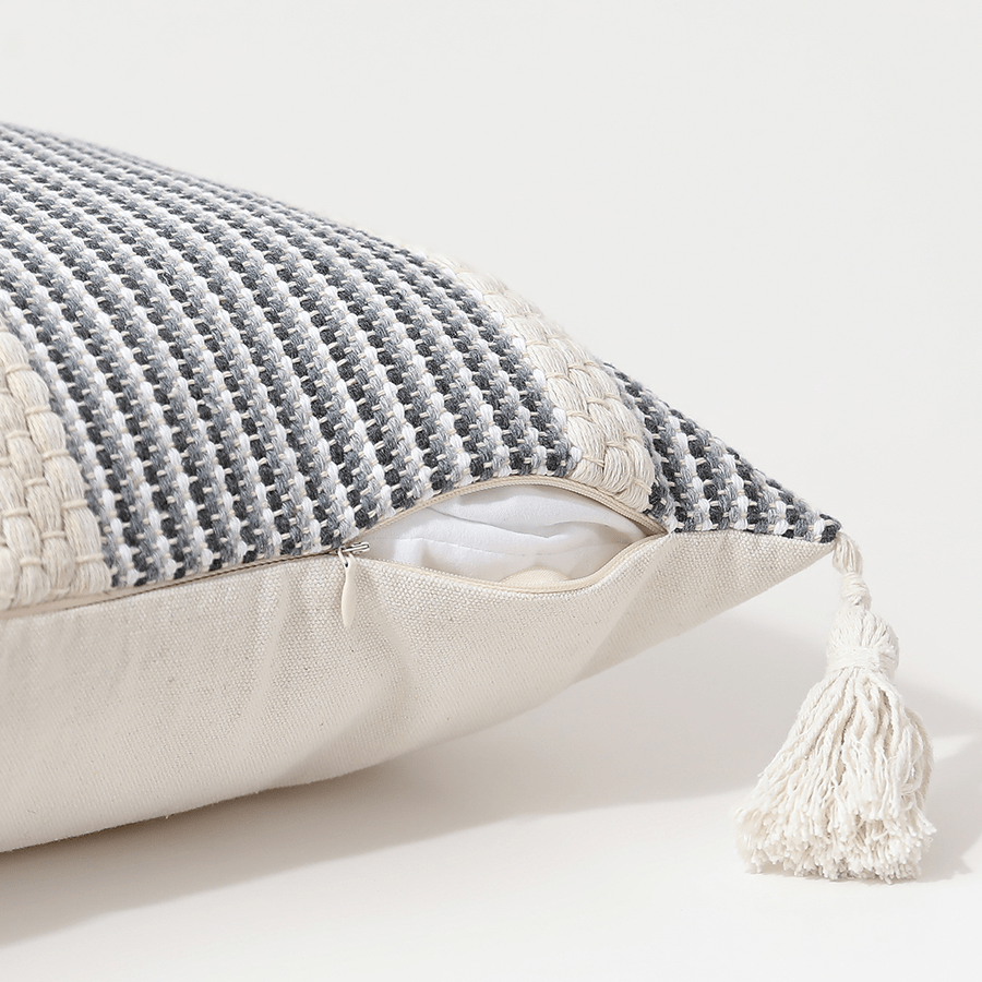 Milica Boho Black Throw Pillowcase