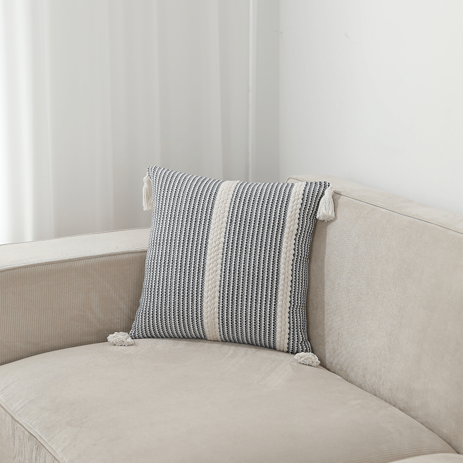 Milica Boho Black Throw Pillowcase