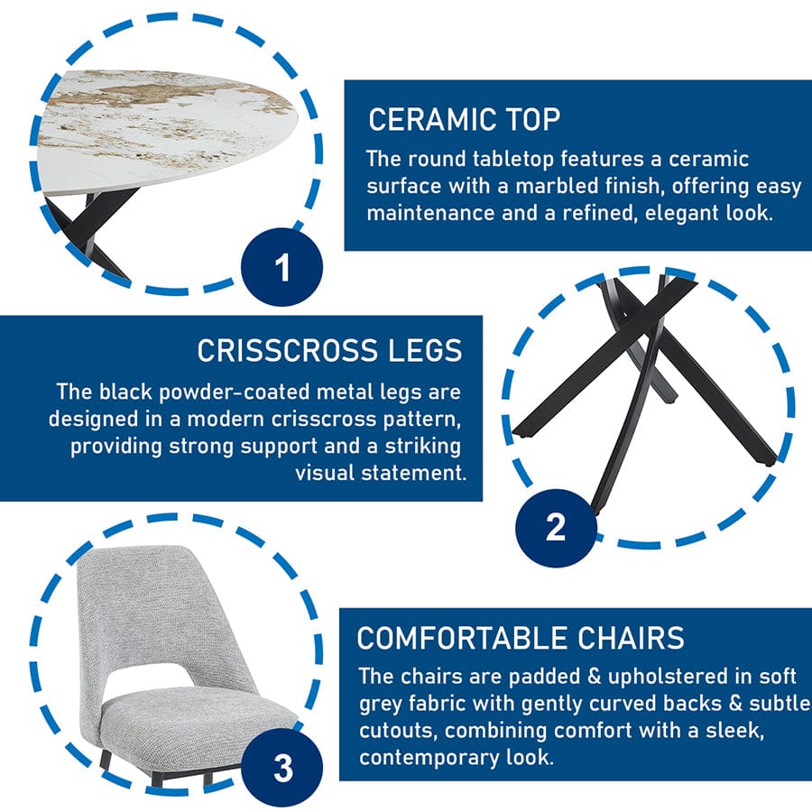 Milly 4 Seater Dining Set