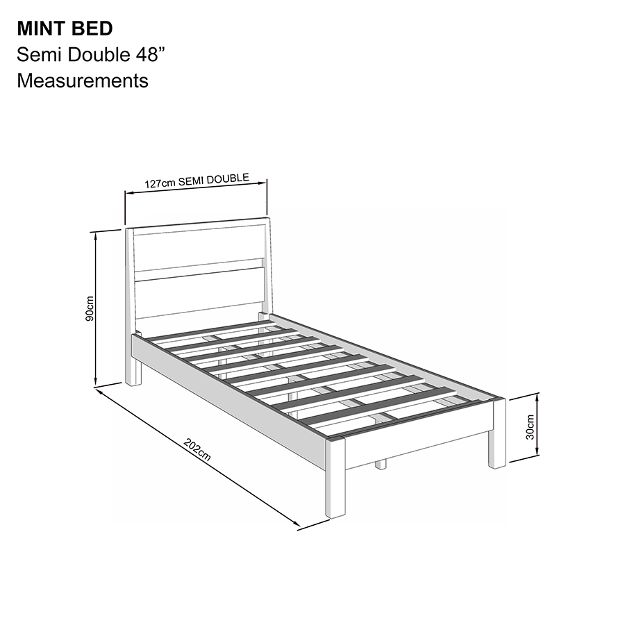 Mint 48x75" Bed