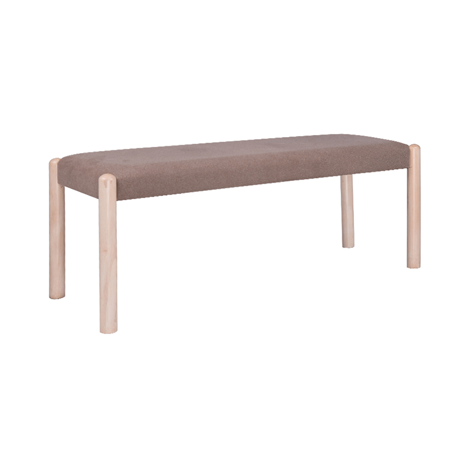 Mizell Bench Mizell Bench Whitewash + Cocoa Milk Mandaue Foam