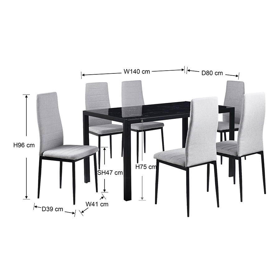 MORE NADINE OPTIONS Nadine 6 Seater Dining Set Nadine 6 Seater Dining Set Mandaue Foam
