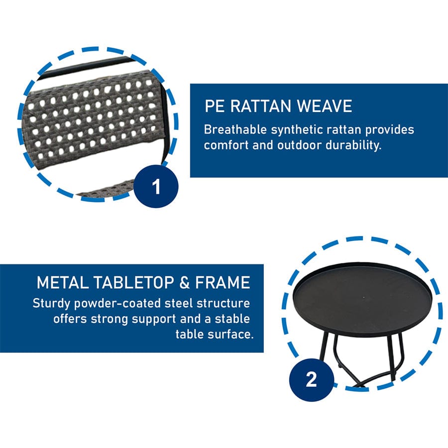 Narcicuss 2+1 Wicker Sofa Set