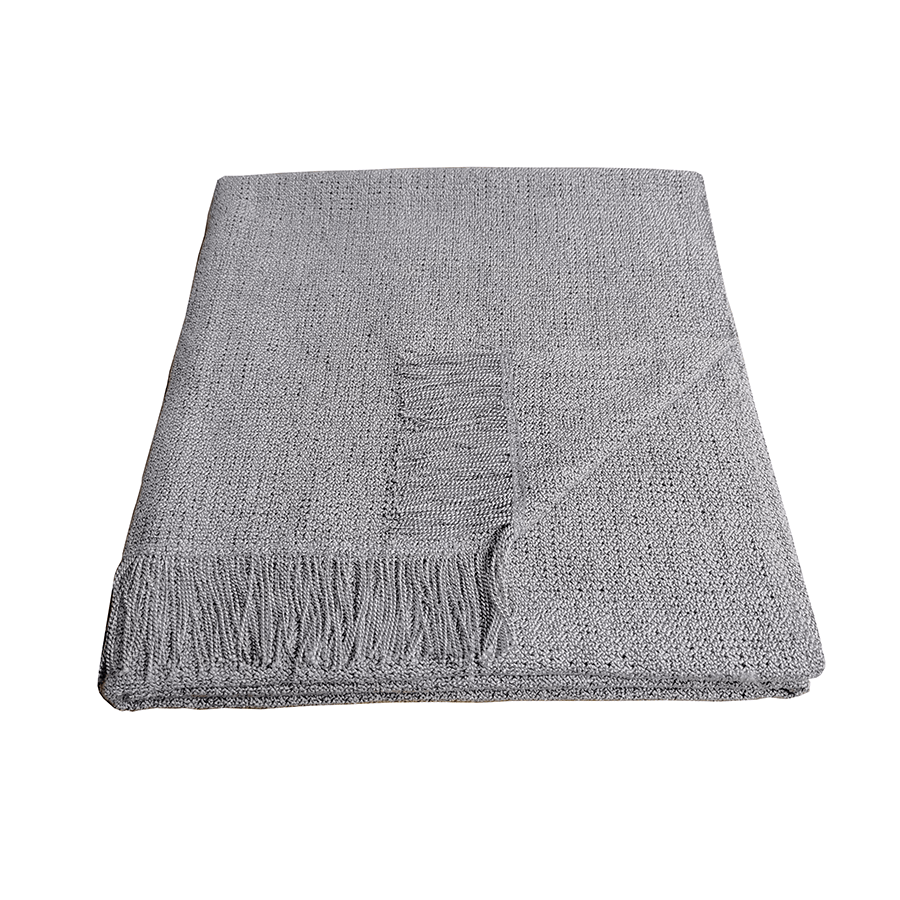 Narkis Throw Blanket Narkis Throw Blanket Silver Gray Mandaue Foam