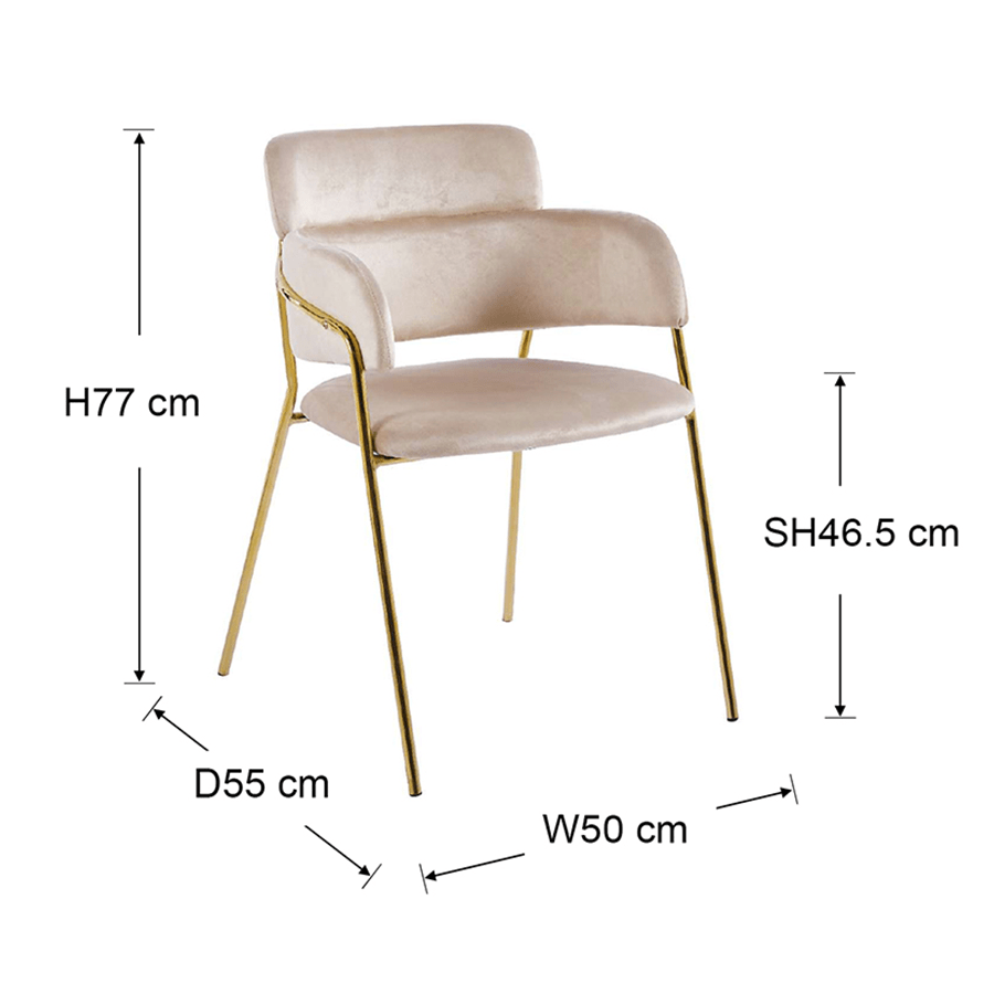 Natalie Golden Chair Natalie Golden Chair Mandaue Foam