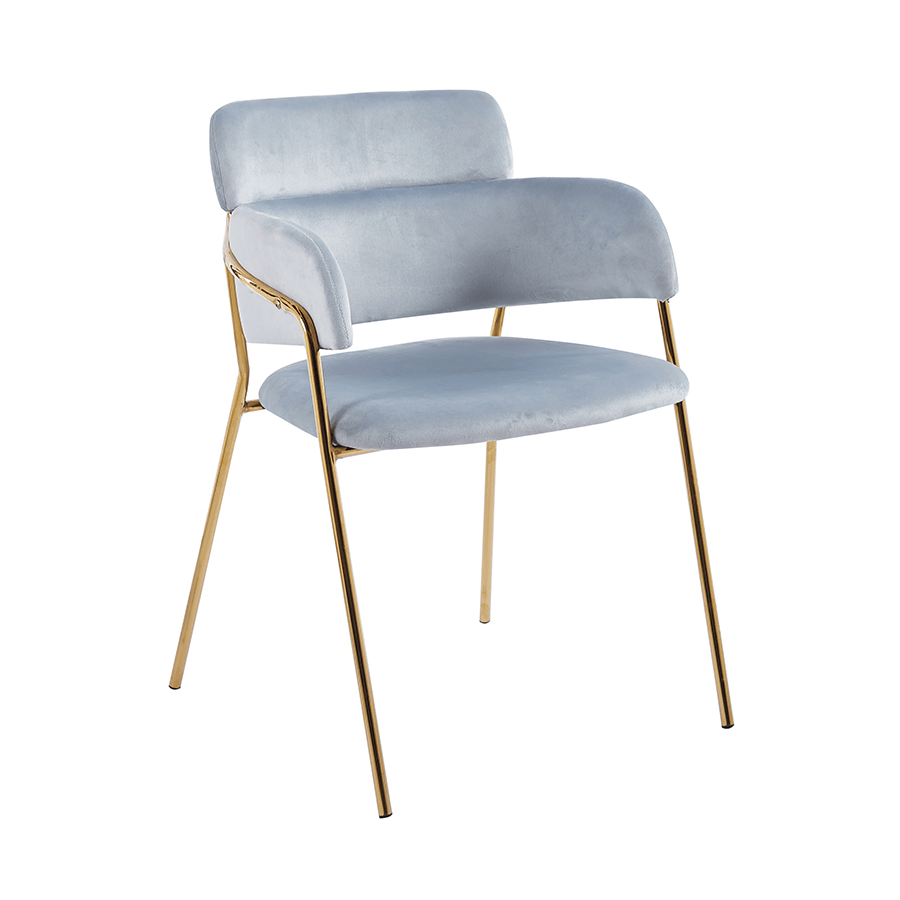 Natalie Golden Chair Natalie Golden Chair Pastel Blue Mandaue Foam