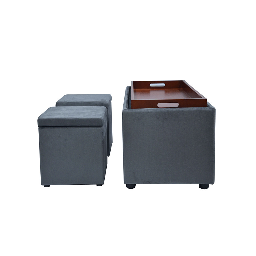 Nico Set of 3 Storage Bench with Ottoman Nico Set of 3 Storage Bench with Ottoman Mandaue Foam