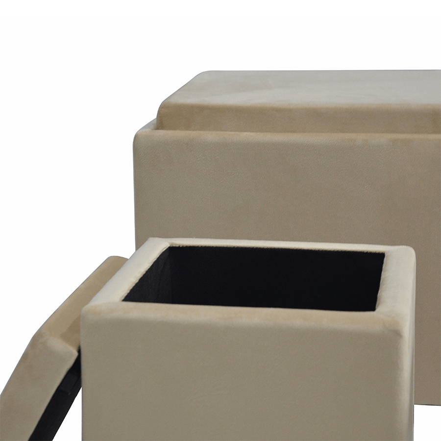 Nico Set of 3 Storage Bench with Ottoman Nico Set of 3 Storage Bench with Ottoman Mandaue Foam